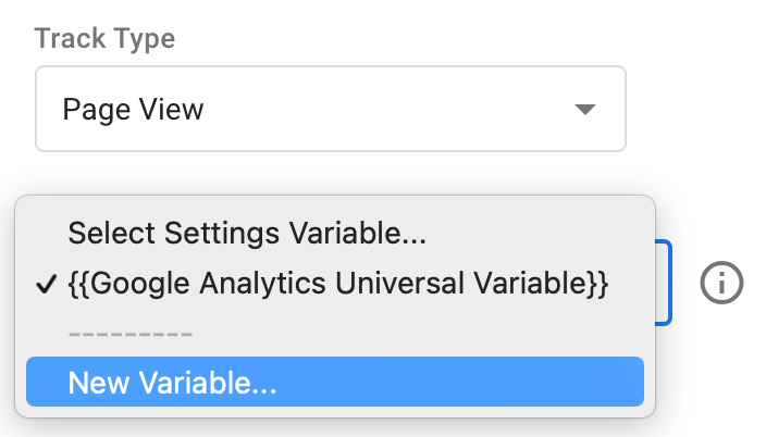 Thiết lập Biến cài đặt Google Analytics mới